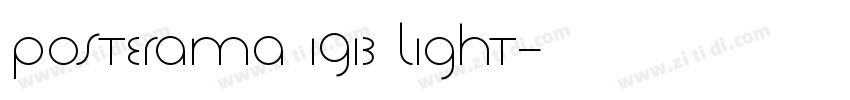 Posterama 1913 Light字体转换